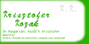 krisztofer kozak business card